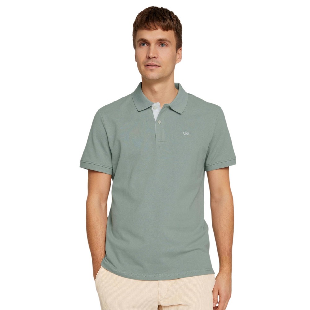 ΜΠΛΟΥΖΑ POLO BACIC WITH CONTRAST  ΑΝΔΡΙΚΗ TOM TAILOR MINT