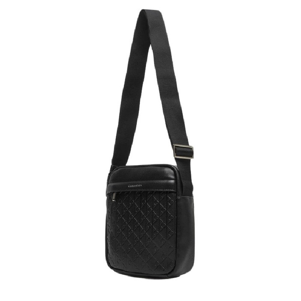 CALVIN KLEIN EMBLEM EMBOSS REPORTER ΤΣΑΝΤΑ ΑΝΔΡΙΚΗ BLACK