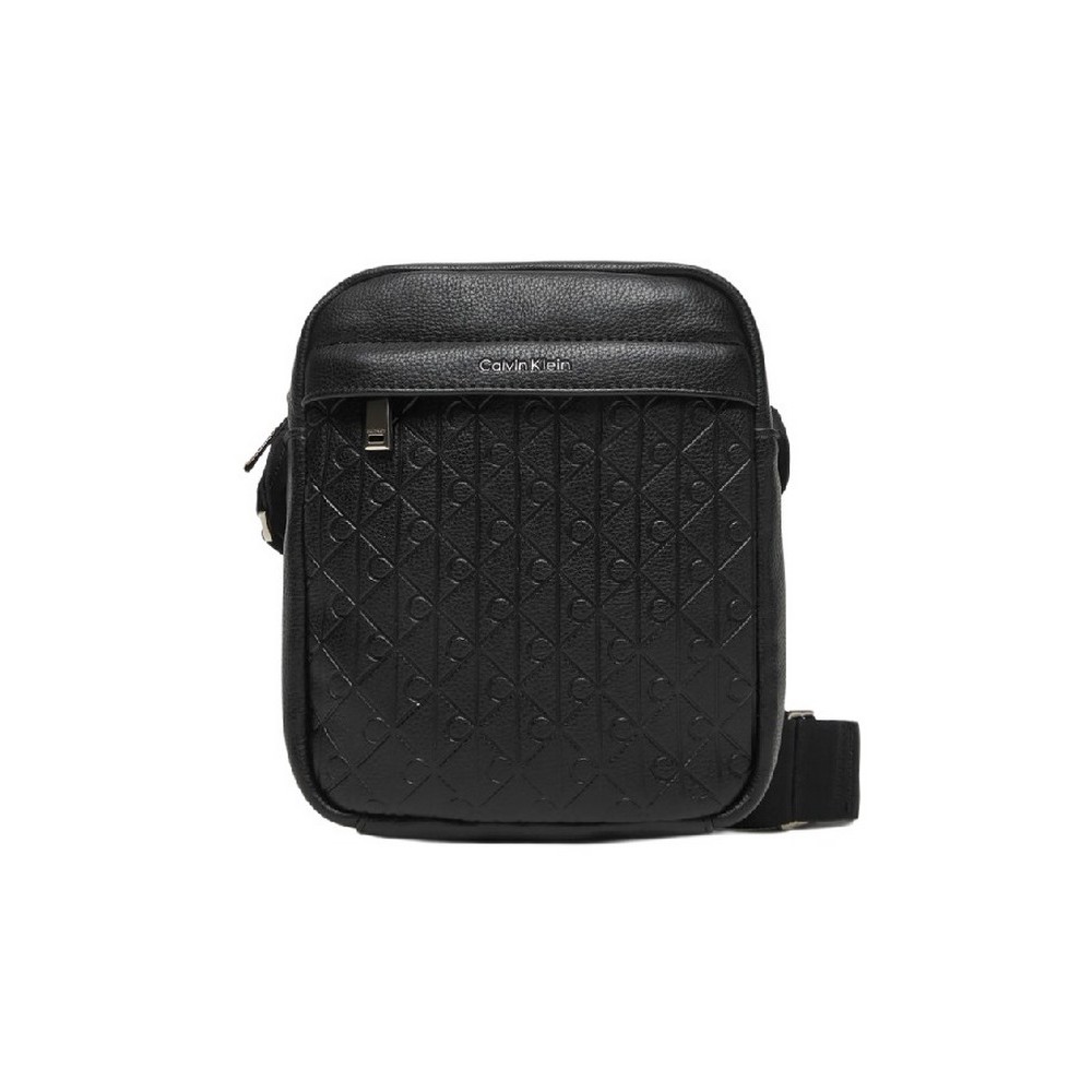 CALVIN KLEIN EMBLEM EMBOSS REPORTER ΤΣΑΝΤΑ ΑΝΔΡΙΚΗ BLACK