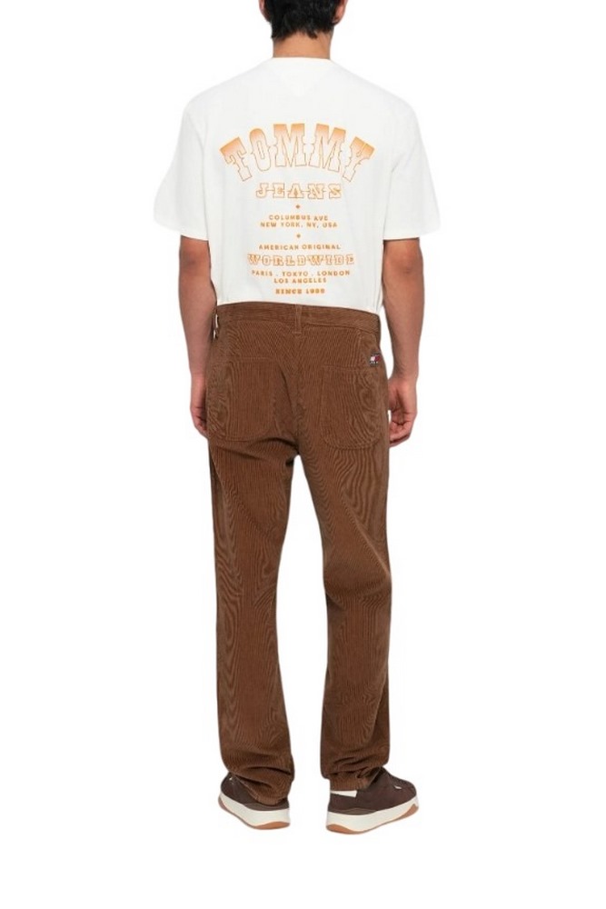 TOMMY JEANS RYAN CORD CHINO ΠΑΝΤΕΛΟΝΙ ΑΝΔΡΙΚΟ BROWN