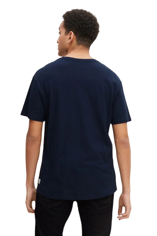 T-SHIRT PATTERNED  ΑΝΔΡΙΚΟ TOM TAILOR NAVY