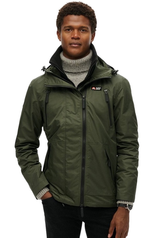 SUPERDRY D1 SDSW HOODED MTN WINDBREAKER JACKET ΜΠΟΥΦΑΝ ΑΝΔΡΙΚΟ OLIVE