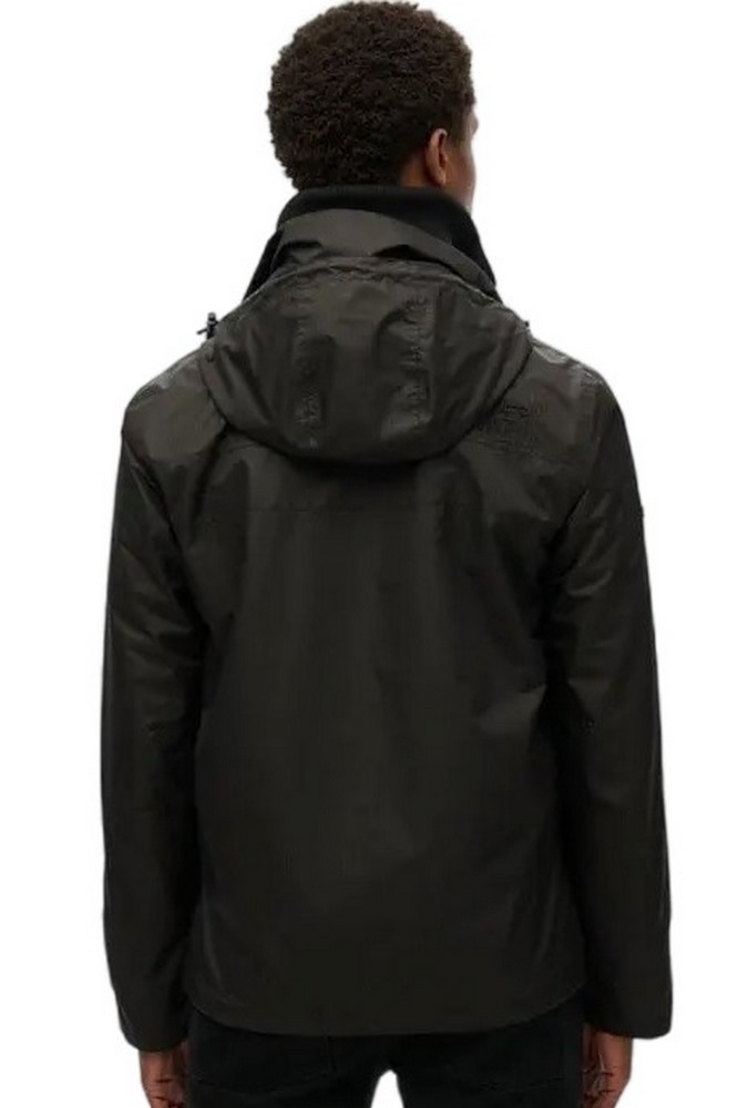 SUPERDRY D1 SDSW HOODED MTN WINDBREAKER JACKET ΜΠΟΥΦΑΝ ΑΝΔΡΙΚΟ BLACK