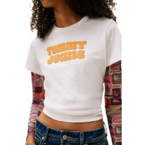 TOMMY JEANS REG ESSENTIAL LOGO 2 TEE EXT T-SHIRT ΜΠΛΟΥΖΑ ΓΥΝΑΙΚΕΙΑ OFF WHITE