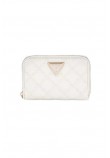 GUESS GIULLY SLG MEDIUM ZIP AROUND ΠΟΡΤΟΦΟΛΙ ΓΥΝΑΙΚΕΙΟ OFF WHITE
