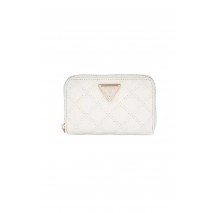 GUESS GIULLY SLG MEDIUM ZIP AROUND ΠΟΡΤΟΦΟΛΙ ΓΥΝΑΙΚΕΙΟ OFF WHITE