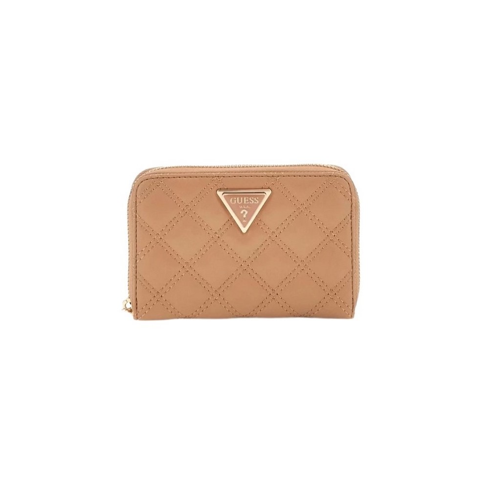GUESS GIULLY SLG MEDIUM ZIP AROUND ΠΟΡΤΟΦΟΛΙ ΓΥΝΑΙΚΕΙΟ BEIGE