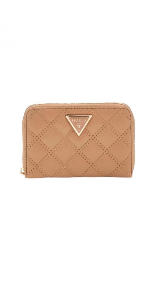 GUESS GIULLY SLG MEDIUM ZIP AROUND ΠΟΡΤΟΦΟΛΙ ΓΥΝΑΙΚΕΙΟ BEIGE