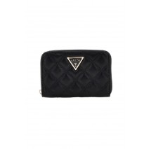 GUESS GIULLY SLG MEDIUM ZIP AROUND ΠΟΡΤΟΦΟΛΙ ΓΥΝΑΙΚΕΙΟ BLACK