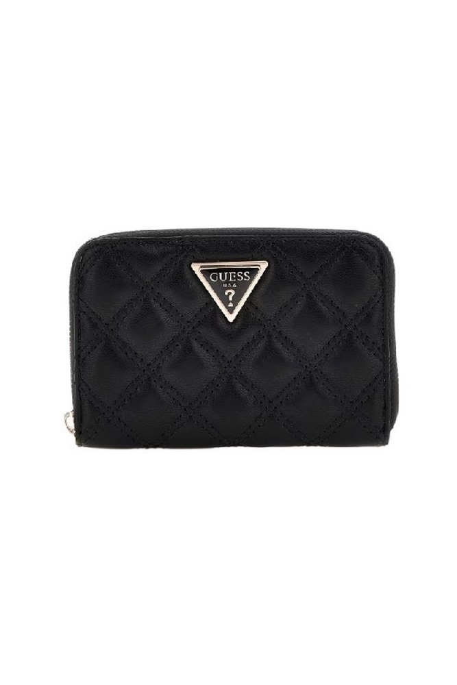 GUESS GIULLY SLG MEDIUM ZIP AROUND ΠΟΡΤΟΦΟΛΙ ΓΥΝΑΙΚΕΙΟ BLACK