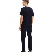 T-SHIRT TEXTURED ΑΝΔΡΙΚΟ TOM TAILOR NAVY T-SHIRT TEXTURED ΑΝΔΡΙΚΟ TOM TAILOR NAVY