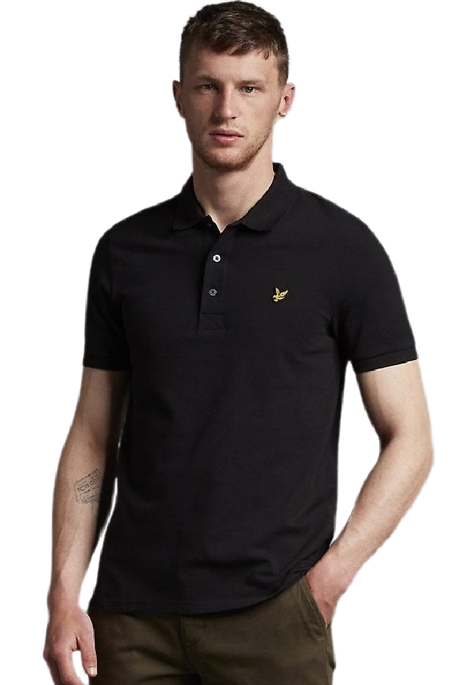 LYLE & SCOTT ESSENTIALS PLAIN POLO SHIRT ΜΠΛΟΥΖΑ ΑΝΔΡΙΚΗ BLACK