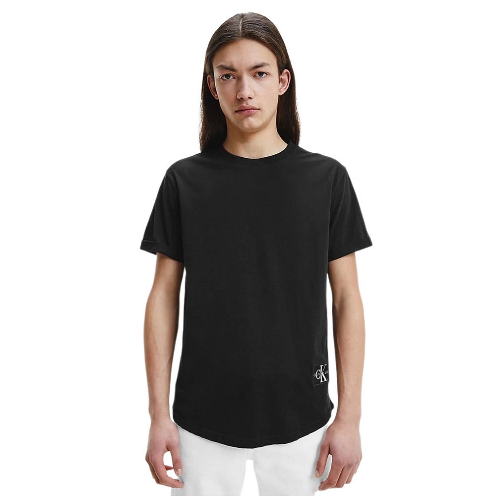 CALVIN KLEIN JEANS BADGE TURN UP SLEEVE T-SHIRT ΑΝΤΡΙΚΟ BLACK CALVIN KLEIN JEANS BADGE TURN UP SLEEVE T-SHIRT ΑΝΤΡΙΚΟ BLACK