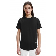 CALVIN KLEIN JEANS BADGE TURN UP SLEEVE  T-SHIRT ΑΝΤΡΙΚΟ BLACK