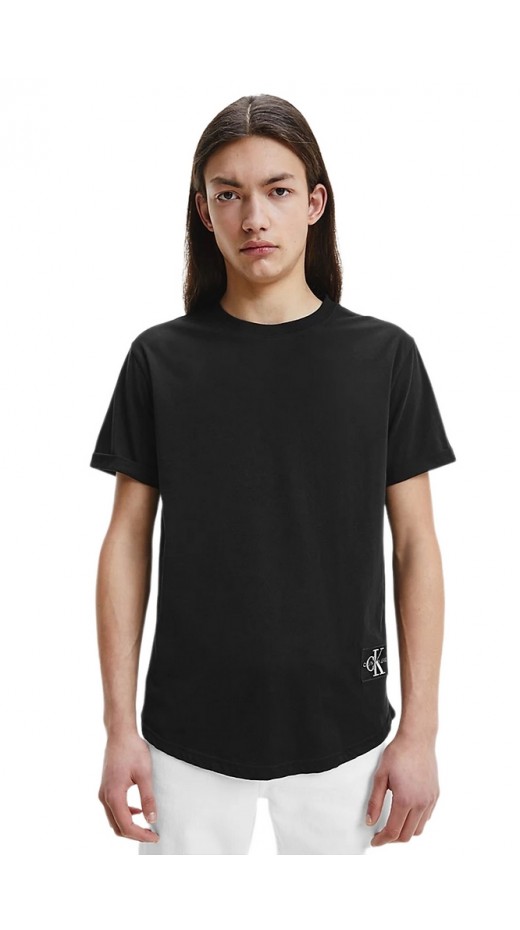 CALVIN KLEIN JEANS BADGE TURN UP SLEEVE  T-SHIRT ΑΝΤΡΙΚΟ BLACK