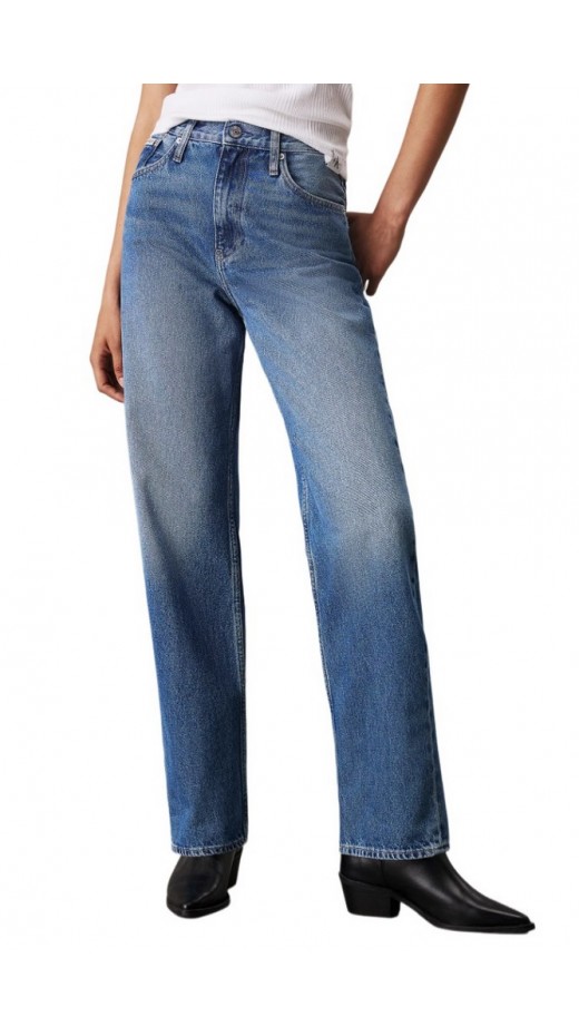 CALVIN KLEIN JEANS HIGH RISE LOOSE ΠΑΝΤΕΛΟΝΙ ΑΝΔΡΙΚΟ BLUΕ DENIM
