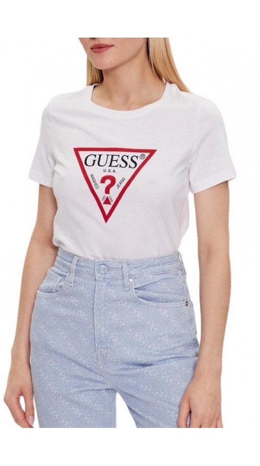 GUESS CN ORIGINAL T-SHIRT ΜΠΛΟΥΖΑ ΓΥΝΑΙΚΕΙΑ WHITE