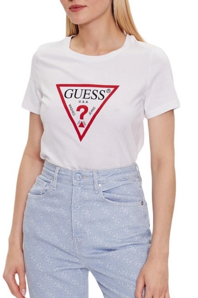 GUESS CN ORIGINAL T-SHIRT ΜΠΛΟΥΖΑ ΓΥΝΑΙΚΕΙΑ WHITE