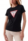 GUESS CN ORIGINAL T-SHIRT ΜΠΛΟΥΖΑ ΓΥΝΑΙΚΕΙΑ BLACK