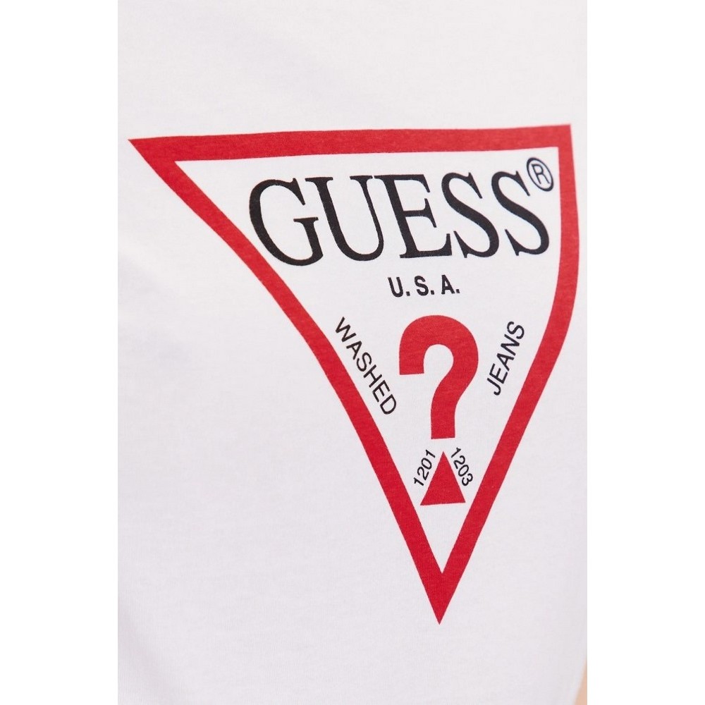 GUESS CN ORIGINAL T-SHIRT ΜΠΛΟΥΖΑ ΓΥΝΑΙΚΕΙΑ WHITE