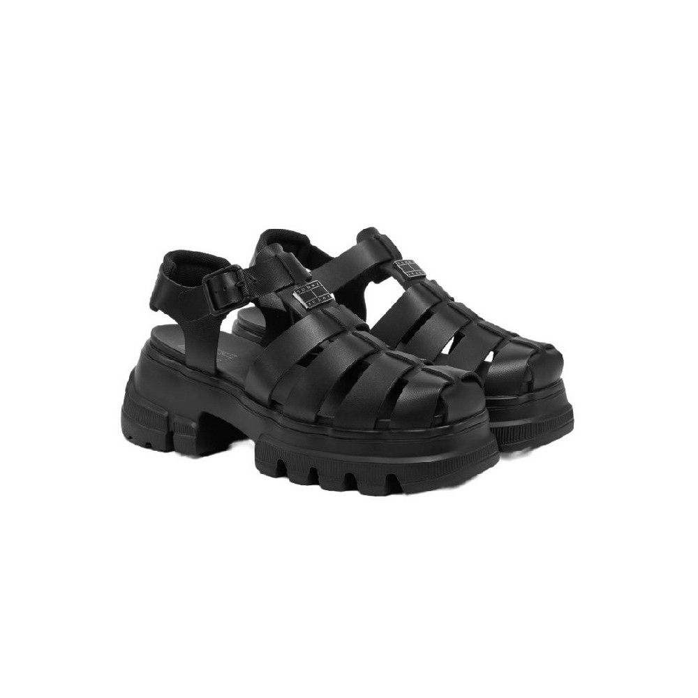 TOMMY JEANS FISHERMAN SANDAL ΠΕΔΙΛΟ ΓΥΝΑΙΚΕΙΟ BLACK