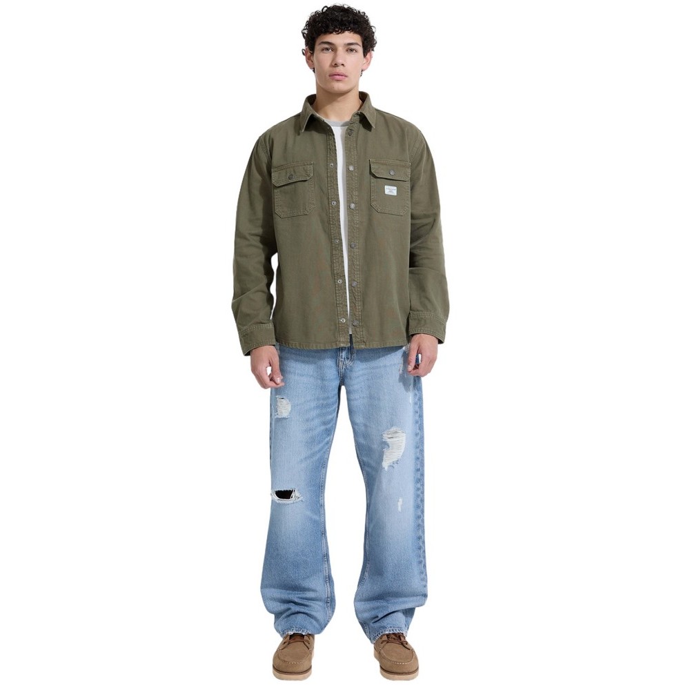 GUESS JEANS OVER LS SHACKET ΠΟΥΚΑΜΙΣΟ ΑΝΔΡΙΚΟ ΚΗΑΚΙ