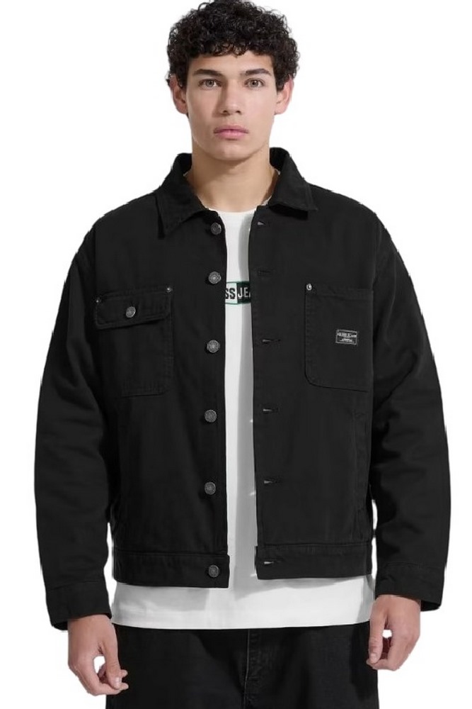 GUESS JEANS OVER LS SHACKET ΠΟΥΚΑΜΙΣΟ ΑΝΔΡΙΚΟ BLACK