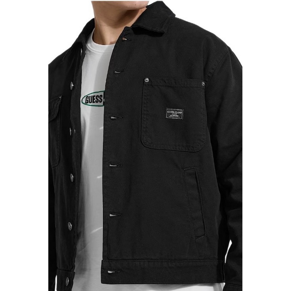 GUESS JEANS OVER LS SHACKET ΠΟΥΚΑΜΙΣΟ ΑΝΔΡΙΚΟ BLACK