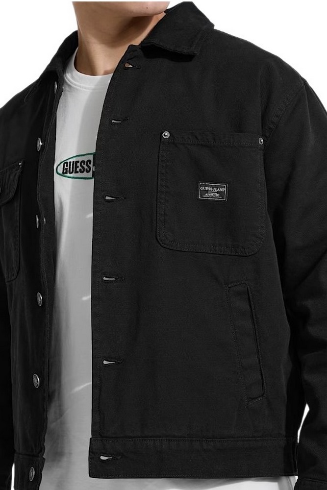 GUESS JEANS OVER LS SHACKET ΠΟΥΚΑΜΙΣΟ ΑΝΔΡΙΚΟ BLACK