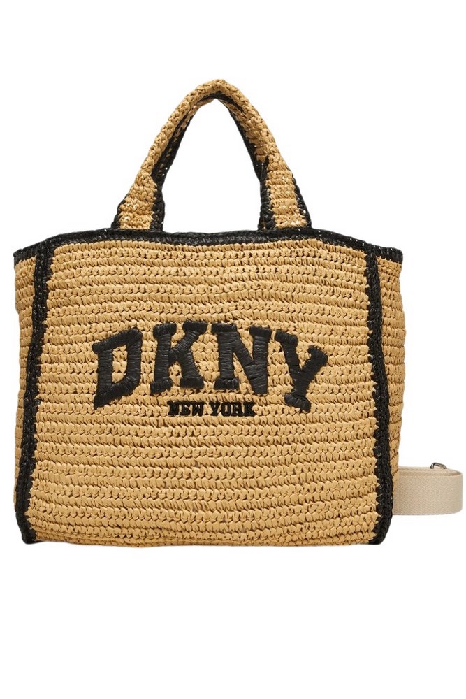 DKNY HADLEE MD TOTE R61AYR57 ΤΣΑΝΤΑ ΓΥΝΑΙΚΕΙΑ NATURAL/BLACK