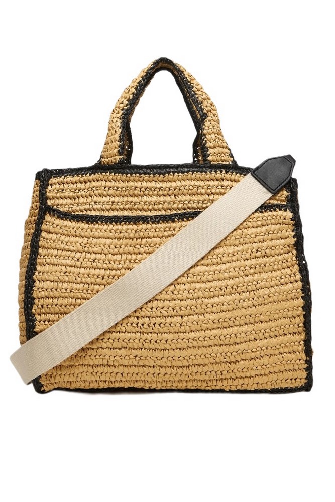 DKNY HADLEE MD TOTE R61AYR57 ΤΣΑΝΤΑ ΓΥΝΑΙΚΕΙΑ NATURAL/BLACK