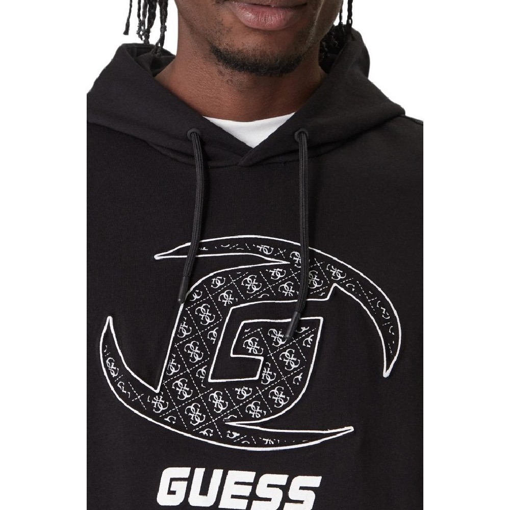 GUESS KELE HOODIE SWEATSHIRT ΦΟΥΤΕΡ ΜΠΛΟΥΖΑ ΑΝΔΡΙΚΗ BLACK