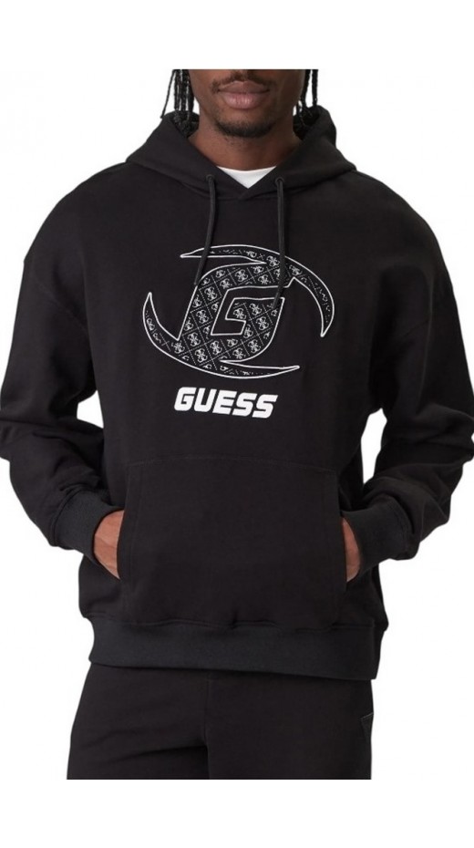 GUESS KELE HOODIE SWEATSHIRT ΦΟΥΤΕΡ ΜΠΛΟΥΖΑ ΑΝΔΡΙΚΗ BLACK