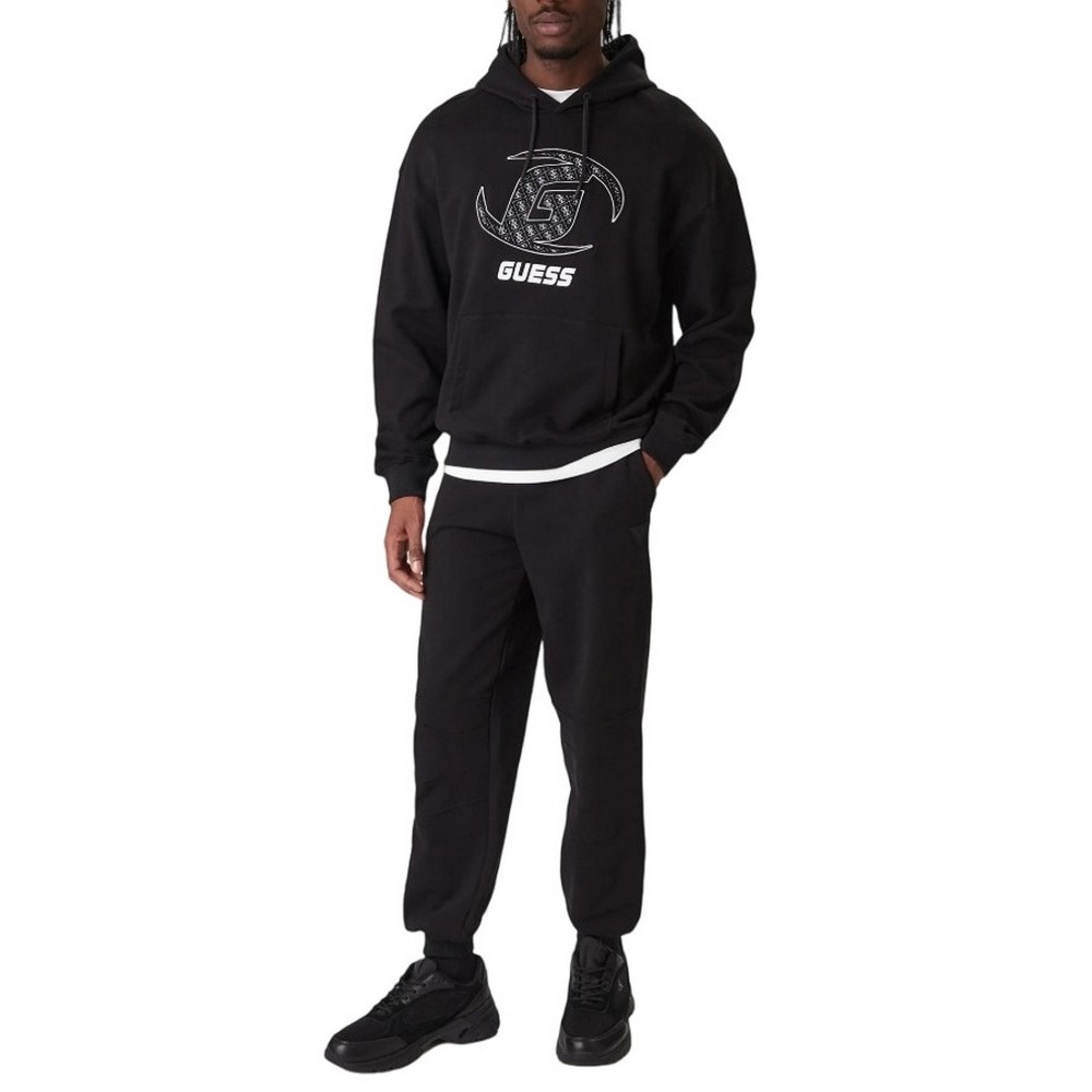 GUESS KELE HOODIE SWEATSHIRT ΦΟΥΤΕΡ ΜΠΛΟΥΖΑ ΑΝΔΡΙΚΗ BLACK