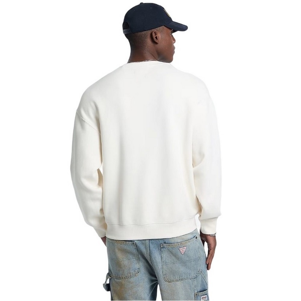 GUESS JEANS CN OS INTERNATIONAL ΦΟΥΤΕΡ ΜΠΛΟΥΖΑ ΑΝΔΡΙΚΗ OFF WHITE