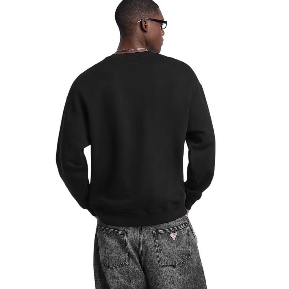 GUESS JEANS CN OS INTERNATIONAL ΦΟΥΤΕΡ ΜΠΛΟΥΖΑ ΑΝΔΡΙΚΗ BLACK