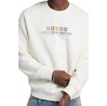 GUESS JEANS CN OS INTERNATIONAL ΦΟΥΤΕΡ ΜΠΛΟΥΖΑ ΑΝΔΡΙΚΗ OFF WHITE