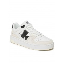 CALVIN KLEIN BASKET CUPSOLE LACEUP MIX LTH ΠΑΠΟΥΤΣΙ ΑΝΔΡΙΚΟ WHITE/BLACK