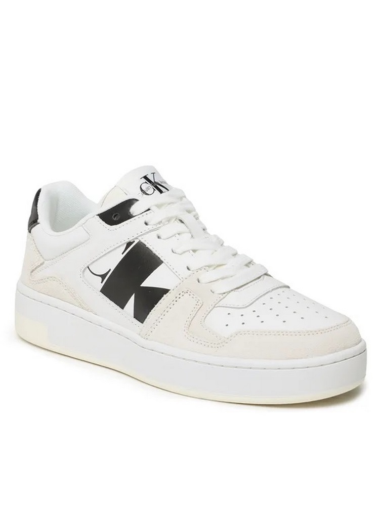 CALVIN KLEIN BASKET CUPSOLE LACEUP MIX LTH ΠΑΠΟΥΤΣΙ ΑΝΔΡΙΚΟ WHITE/BLACK