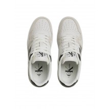 CALVIN KLEIN BASKET CUPSOLE LACEUP MIX LTH ΠΑΠΟΥΤΣΙ ΑΝΔΡΙΚΟ WHITE/BLACK