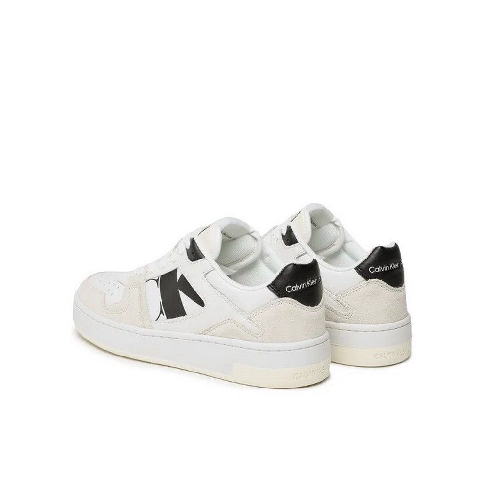 CALVIN KLEIN BASKET CUPSOLE LACEUP MIX LTH ΠΑΠΟΥΤΣΙ ΑΝΔΡΙΚΟ WHITE/BLACK