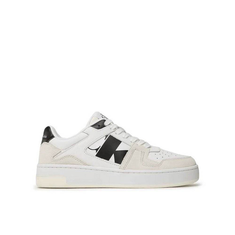 CALVIN KLEIN BASKET CUPSOLE LACEUP MIX LTH ΠΑΠΟΥΤΣΙ ΑΝΔΡΙΚΟ WHITE/BLACK