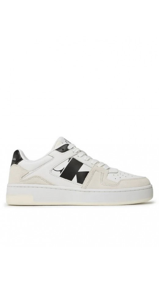 CALVIN KLEIN BASKET CUPSOLE LACEUP MIX LTH ΠΑΠΟΥΤΣΙ ΑΝΔΡΙΚΟ WHITE/BLACK