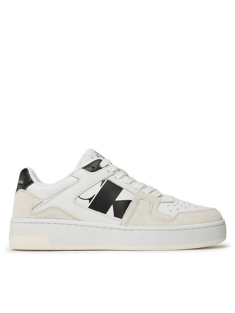 CALVIN KLEIN BASKET CUPSOLE LACEUP MIX LTH ΠΑΠΟΥΤΣΙ ΑΝΔΡΙΚΟ WHITE/BLACK