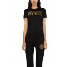 VERSASE JEANS COUTURE  LOGO THICK FOIL T-SHIRT ΓΥΝΑΙΚΕΙΟ BLACK
