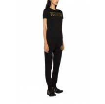 VERSASE JEANS COUTURE  LOGO THICK FOIL T-SHIRT ΓΥΝΑΙΚΕΙΟ BLACK