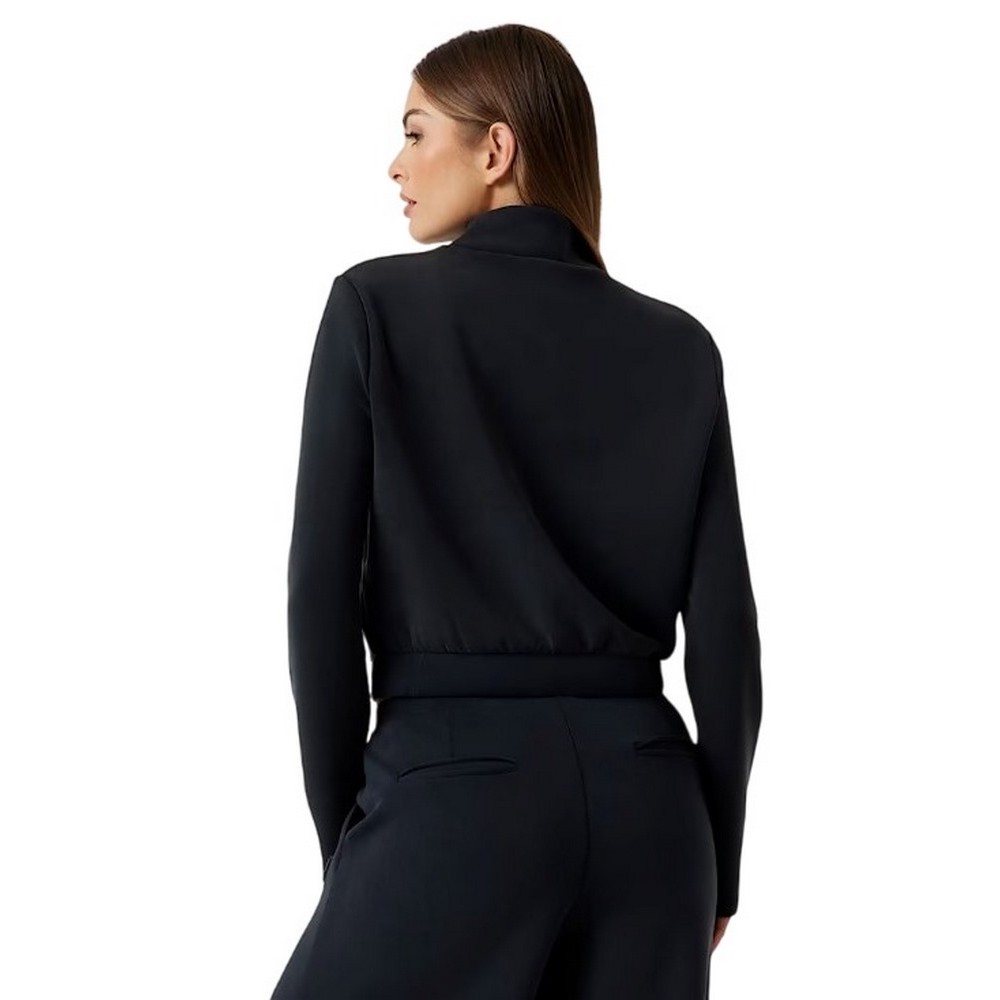 GUESS OLYMPE HIGH NECK SWEATSHIRT ΦΟΥΤΕΡ ΜΠΛΟΥΖΑ ΓΥΝΑΙΚΕΙΑ BLACK