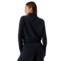 GUESS OLYMPE HIGH NECK SWEATSHIRT ΦΟΥΤΕΡ ΜΠΛΟΥΖΑ ΓΥΝΑΙΚΕΙΑ BLACK