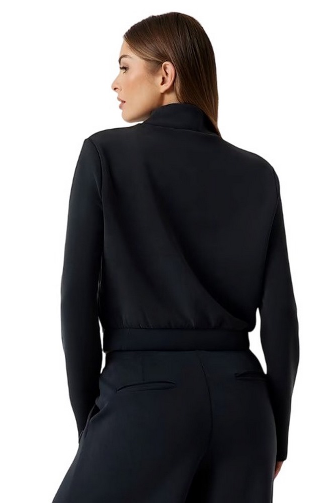 GUESS OLYMPE HIGH NECK SWEATSHIRT ΦΟΥΤΕΡ ΜΠΛΟΥΖΑ ΓΥΝΑΙΚΕΙΑ BLACK