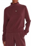 GUESS OLYMPE HIGH NECK SWEATSHIRT ΦΟΥΤΕΡ ΜΠΛΟΥΖΑ ΓΥΝΑΙΚΕΙΑ BORDEAUX